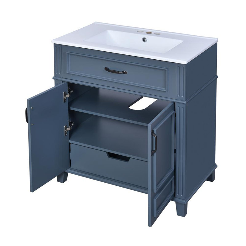 Bathroom Vanity With Sink (Blue)