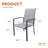 2-Piece Stackable PVC-coated polyester Outdoor Dining Chair Set-1530406753
