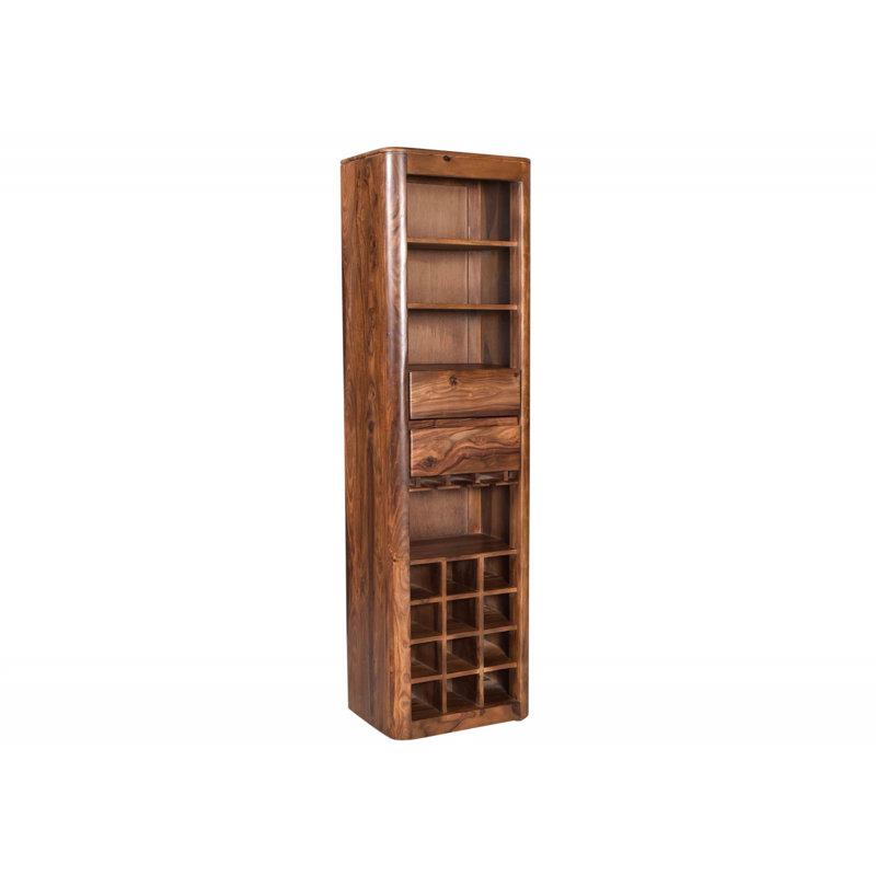 Toronto Solid Wood Floor Wine Bottle Rack in Walnut