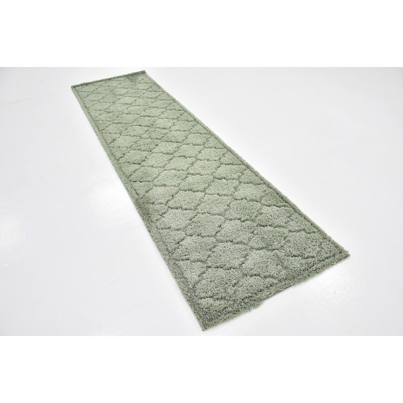 Tapis vert à motif géométrique Molly, L 61 po x L 72 po
