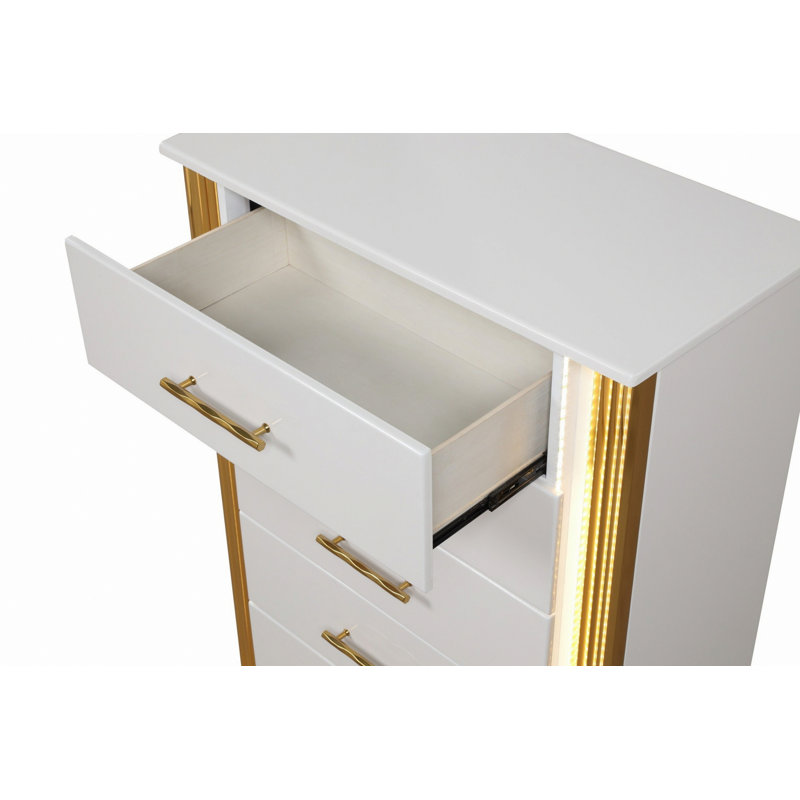 Commode 5 tiroirs de style contemporain