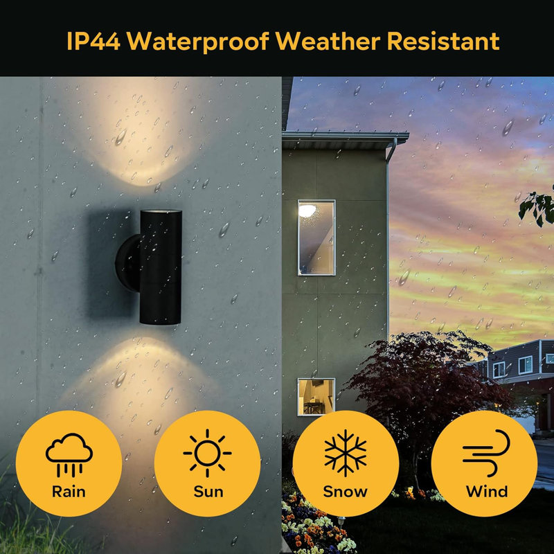 Matte Black 16cm H Outdoor Sconce