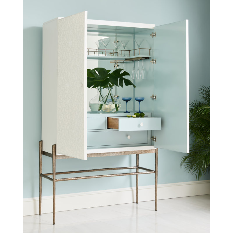 Water Solid Wood Bar Cabinet