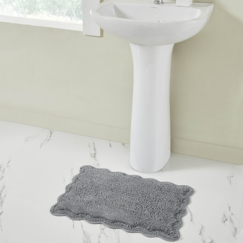 Tapis pour salle de bain Home, Gris, Simple - L 17 po x l 24 po
