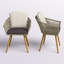 Chaise de patio intérieur / extérieur avec coussin Alpert