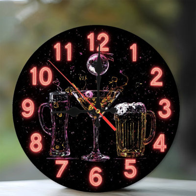 Horloge effet néon