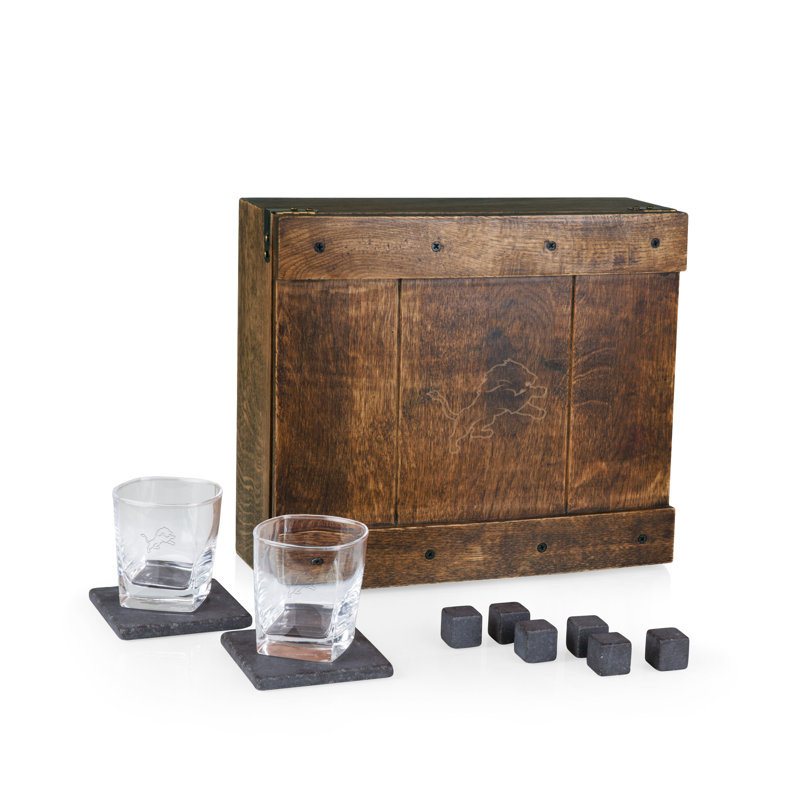 Ensemble 7 pièces whisky 8 oz, Lions de Detroit