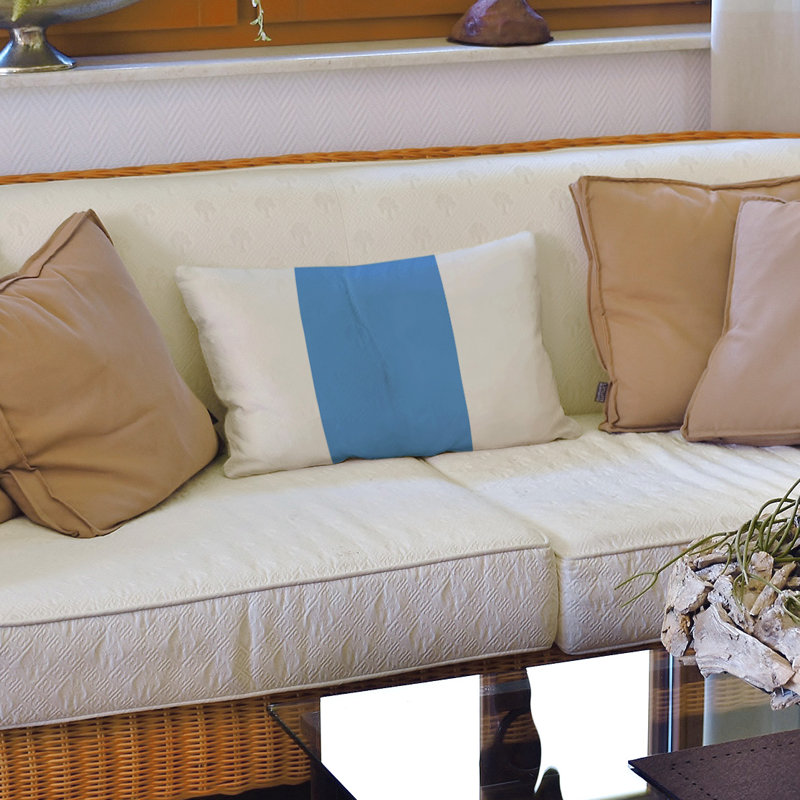 Housse de coussin lombaire Atlanta, Bleu danube/ blanc cassé, Houston