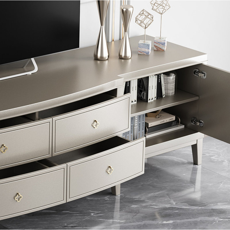 Minimalist Creative TV Stand, 21.65"H x 94.49"L x 17.72"W