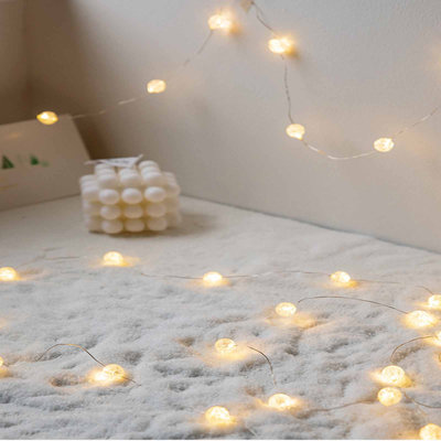 3.20 meters of festive pearl string lights for holiday decoration
