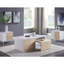 Table basse rectangulaire avec cadre blanc ultrabrillant - cadre, tiroir et 4 tiroirs pour un rangement supplémentaire dans les maisons de la vie urbaine