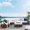 Canapé modulaire d'extérieur en U avec coussins 57,5 po Modway Tahoe