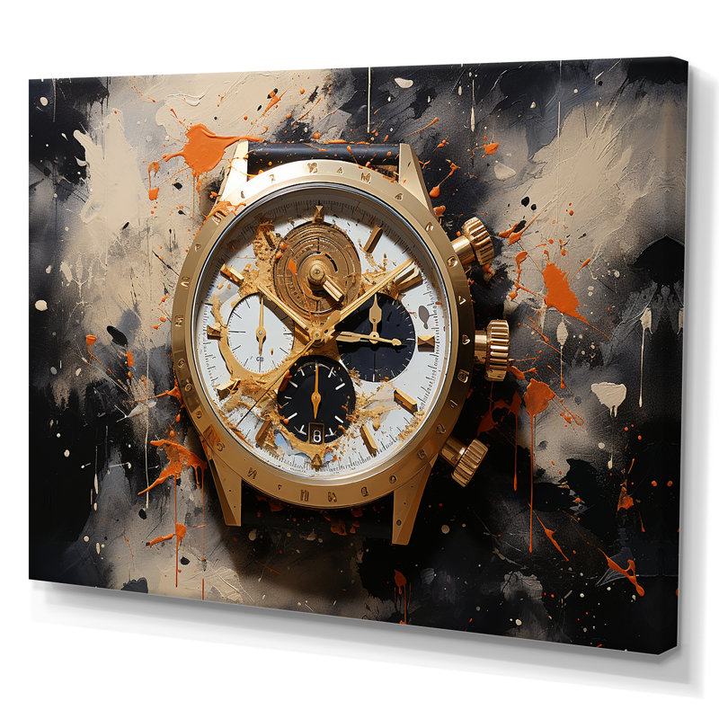 Minimalisme, montre de luxe I sur toile, H 12 po x l 20 po x P 1 po, Toile tendue