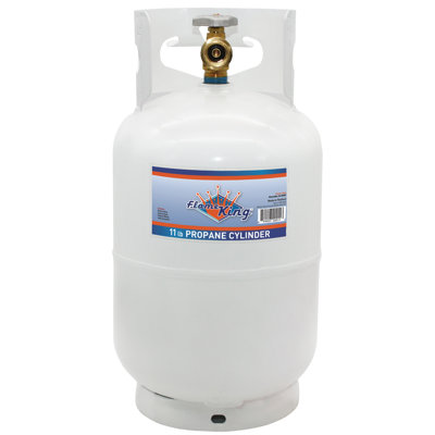 Flame King 10LB Steel Propane Tank Cylinder with OPD Valve
