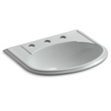Devonshire Ceramic U-Shaped Drop-In Bathroom Sink with Overflow