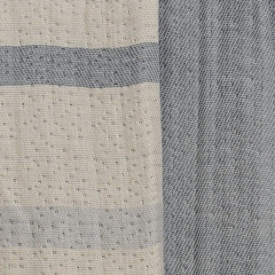 Farm to Home Horizon Organic Stripe Cotton Blanket, Reversible Design