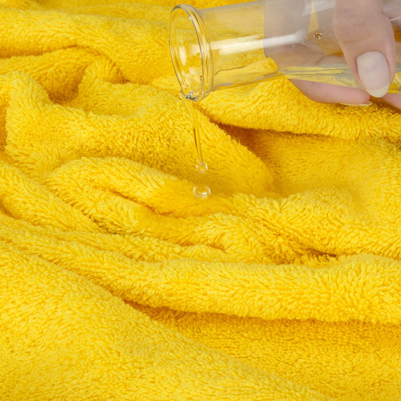 Ensemble de serviettes de bain turque 100% coton 3 pièces, collection super douce et absorbante Darcelle, Jaune citron