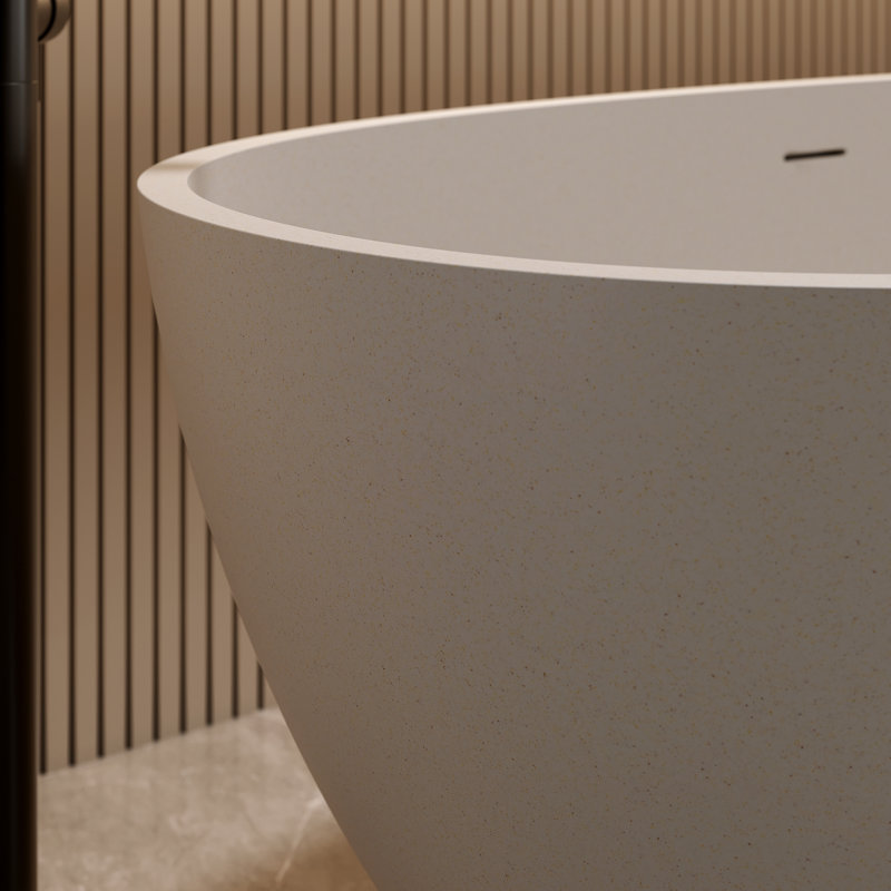 Baignoire autoportante moderne à surface solide pour baignoires et bains tourbillons
