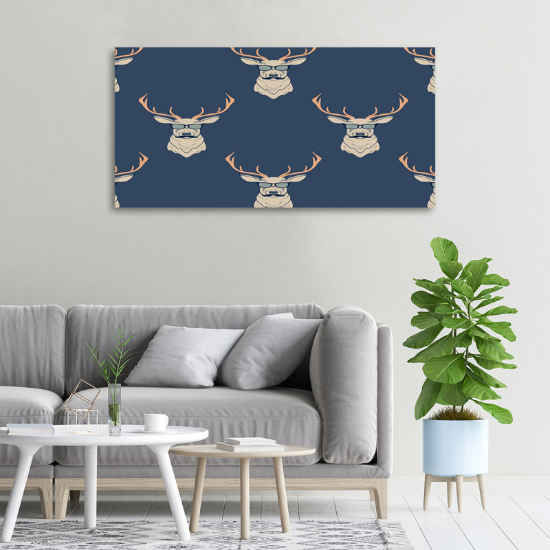 Hipster Deer 1 Piece Wall Art on Canvas