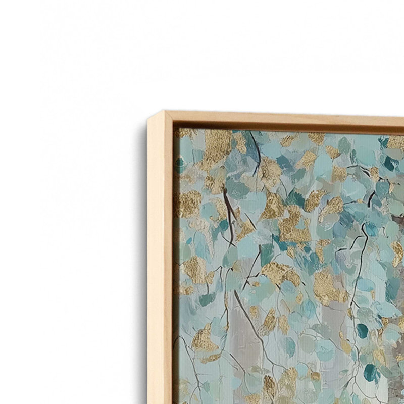 Ensemble de 3 impressions «Whispers of Birch», 16 po x 16 po, Cadre flottant en érable américain