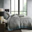 5 Piece Queen Bedspread - Teal With Throw Pillows 100% , Microfiber Reverse Cotton Fill, Alluring Design-119105564-119105569
