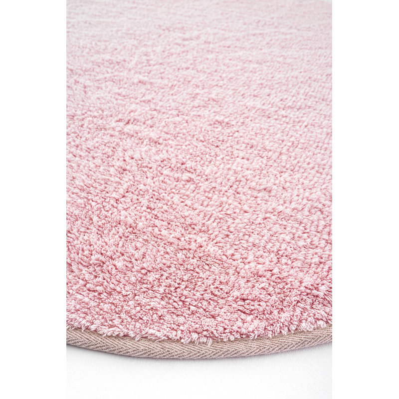 Round Rogowski Solid Colour Cotton Machine Made 47.24cm X 47.24cm Indoor / Outdoor Area Rug
