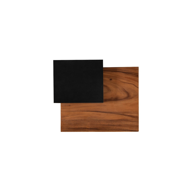 Plateau Side Table with Shelf