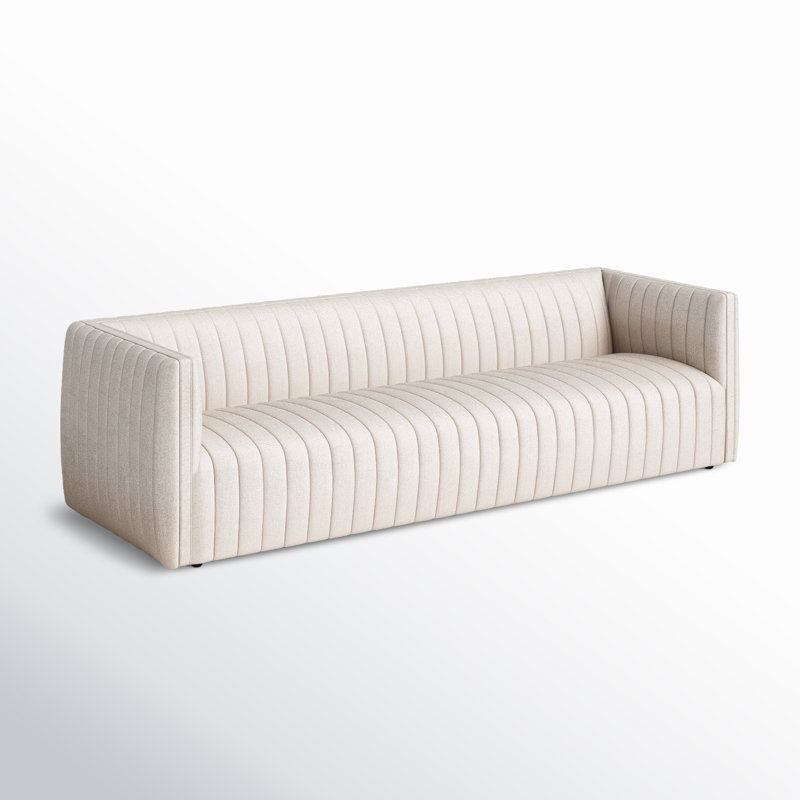 Brandt Tufted Velvet Sofa, Amici Tobacco, 26.5" H x 88" W x 35" D