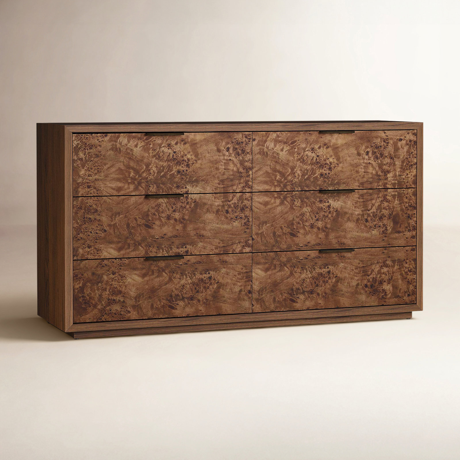 Rosen 60" Mahogany Double Dresser, Walnut