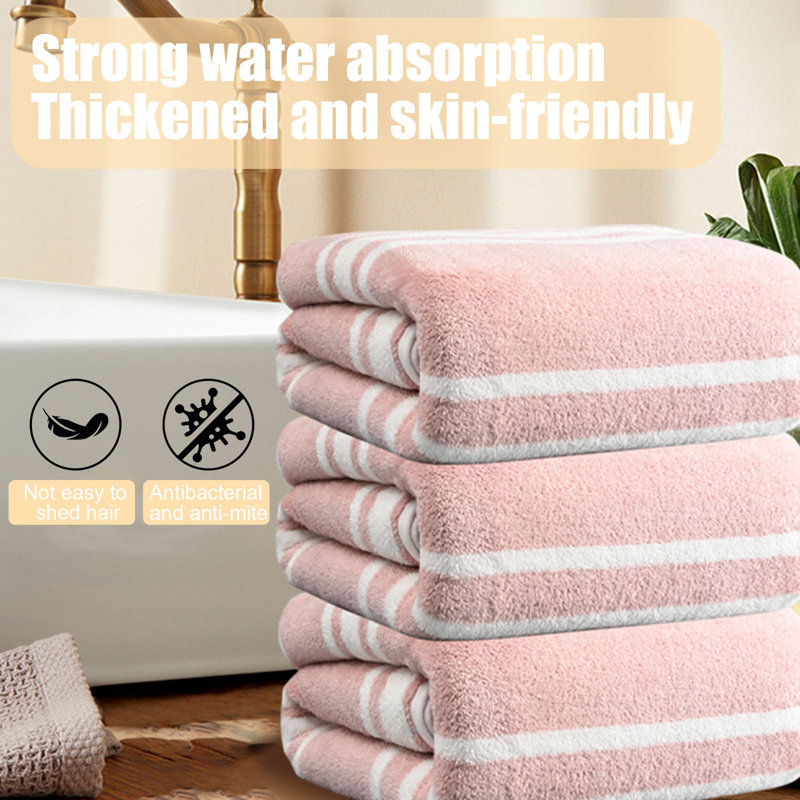 Towels Soft Highly Absorbent Hotel Spa Bathroom Towel Collection for Bathroom Kitchen | 13.3x30 Inch | Set of 3, Pink