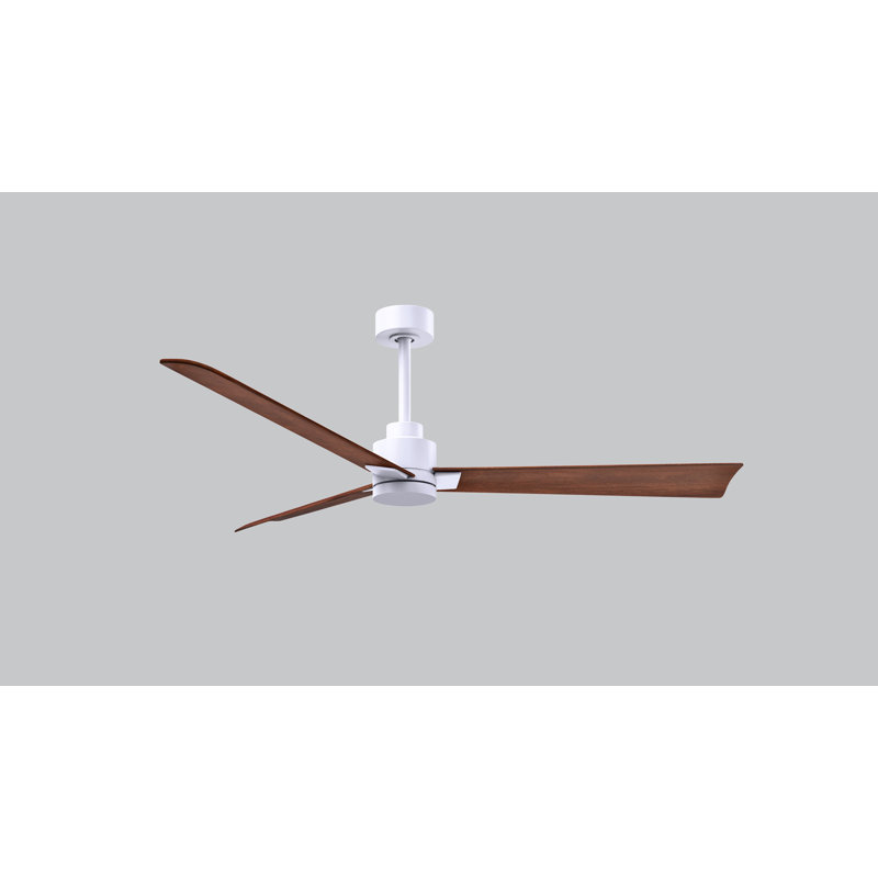 Alessandra 56'' Ceiling Fan, Walnut, Matte White