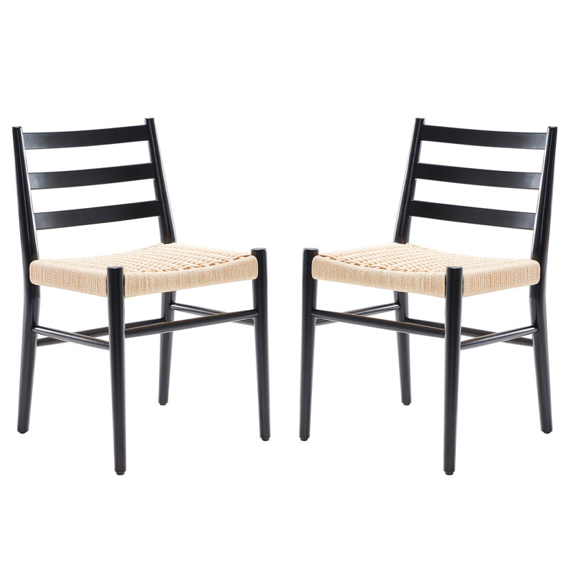 Chaise d'appoint Atyanna, Noir / beige