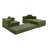 Boneless 108'' Modular Sectional Sofa With L-Shape Chaise, Boneless Cloud Couch With Deep Seat, Sponge Compression Sofas No Assembly Required, Modern Sofa Fold-Out Sofa Bed,With Removable Backrest-404146348
