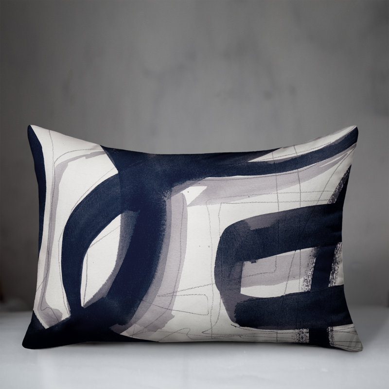  Outdoor Rectangular Pillow Cover & Insert, Navy