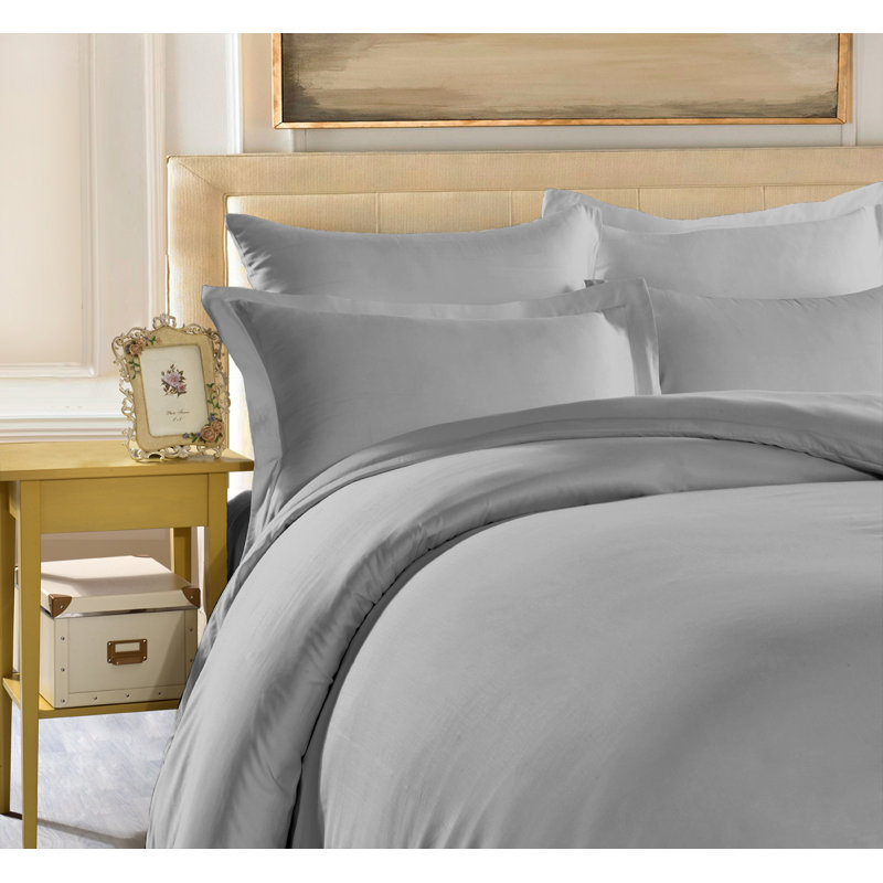 Ensemble de housse de couette en rayonne de bambou naturel 3 pièces, Grand