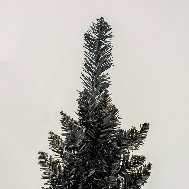 Arbre de Noël artificiel 8 'avec 818 pointes de branches réalistes et base en plastique, noir