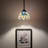 Simonson Tiffany Mini Hanging Lights Stained Glass Hummingbird Flowers LED Bulb Included 8"W*8"D*60"H