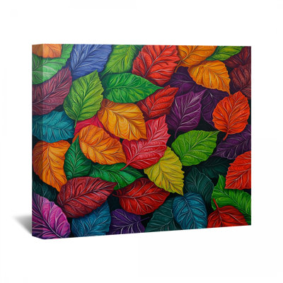 Toile colorée sur toile - décoration murale florale