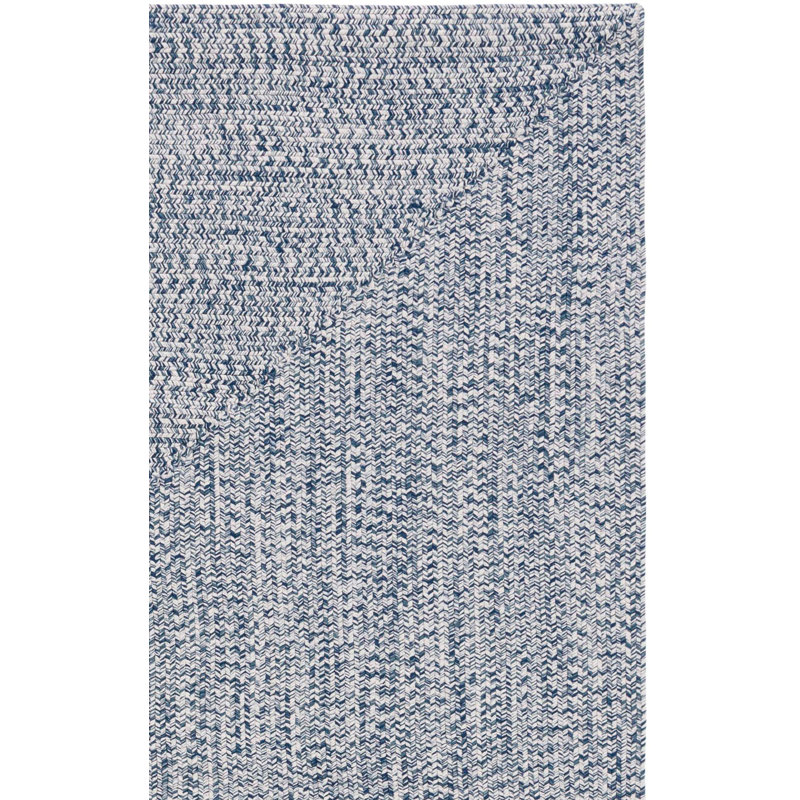 Trombetta Stain Resistant Indoor / Outdoor Area Rug , Square 6', Dark Blue/Ivory