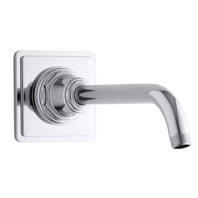 Pinstripe Showerarm and Flange, Polished Chrome