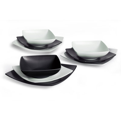 Eclipse Ceramic Dinnerware Set 18 Piece - Service for 6