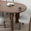 Table de cuisine ovale en bois 67 po x l 33,5 po avec 4 pieds-1061252809-1061252811