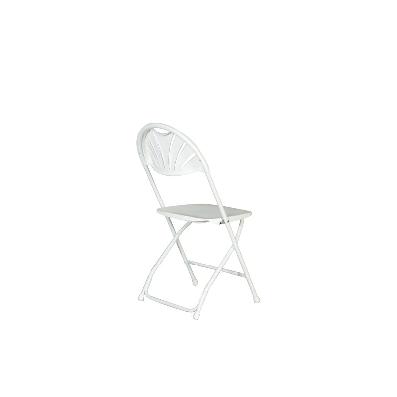 Chaise pliante en plastique Rhino, Blanc