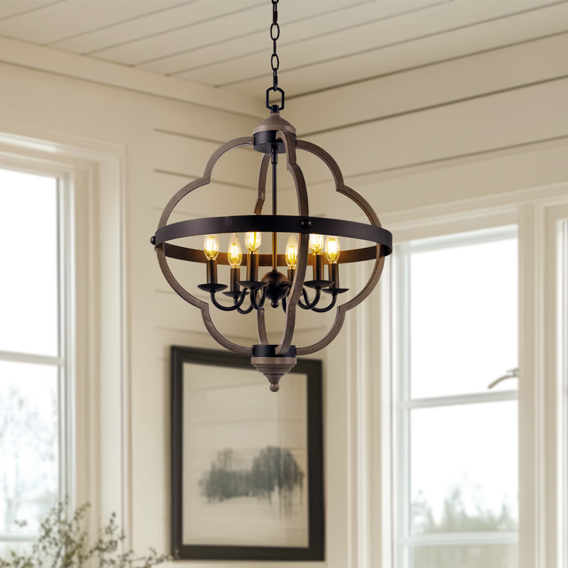 Lustre à 6 lumières Dobson, H 25 po x l 20 po x P 20 po