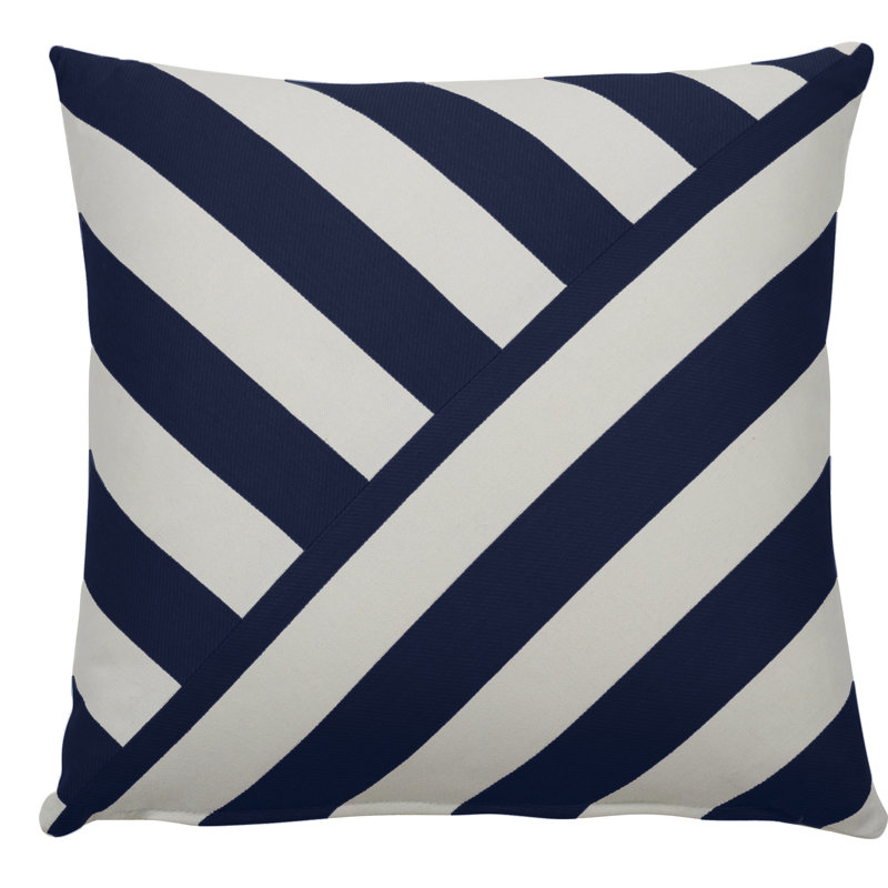 Halo Indoor/Outdoor Throw Pillow Cover & Insert, 22" x 22", Indigo