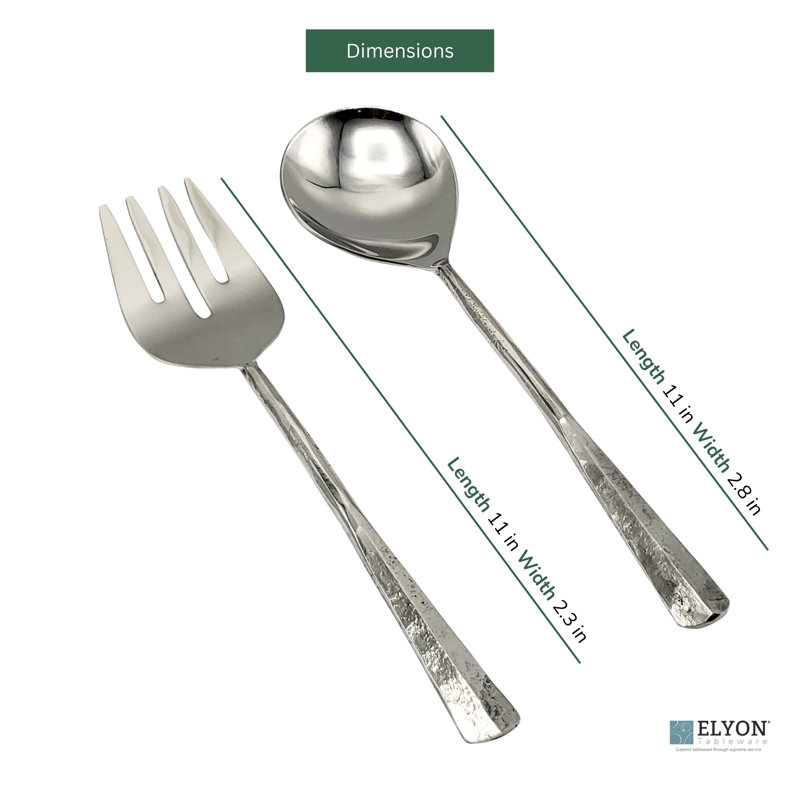 Ensemble de service à salade argenté Seldon