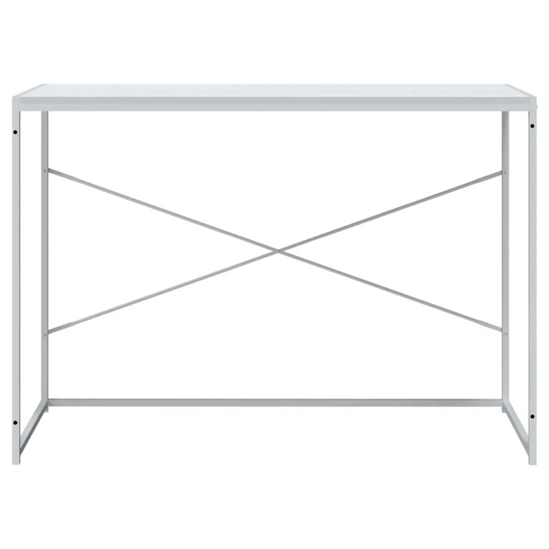 Satrogan Solid Wood Top Writing Desk, White