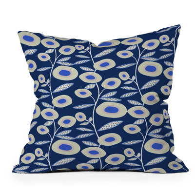  Floral Indoor/Outdoor Reversible Throw Pillow