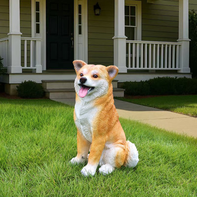Lifelike Shiba Inu Dog Statue