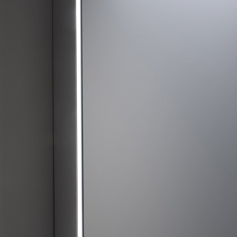 Miroir rectangulaire en aluminium chromé 24 "x 30" Eviva Illuminate, 30 po x 30 po